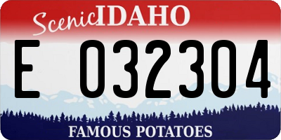 ID license plate E032304