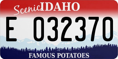 ID license plate E032370