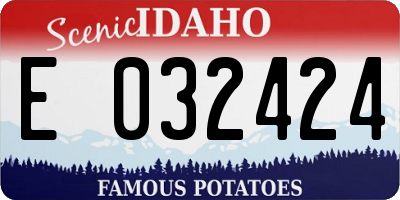 ID license plate E032424