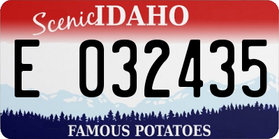 ID license plate E032435