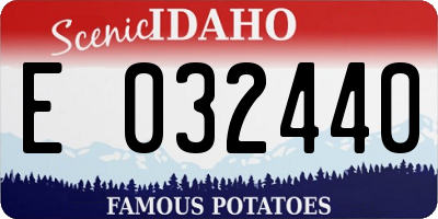 ID license plate E032440