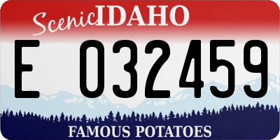 ID license plate E032459