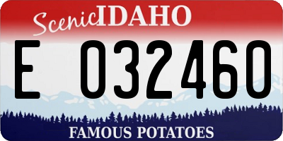 ID license plate E032460