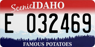 ID license plate E032469