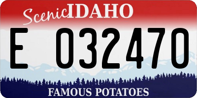 ID license plate E032470