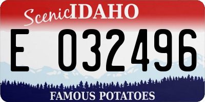 ID license plate E032496