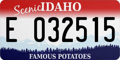 ID license plate E032515
