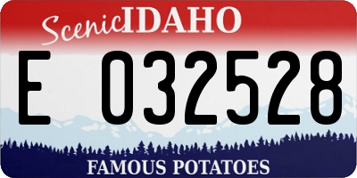 ID license plate E032528