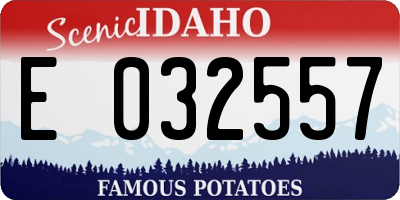 ID license plate E032557