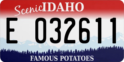ID license plate E032611