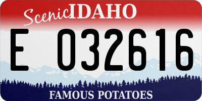 ID license plate E032616