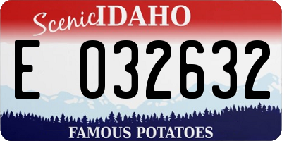 ID license plate E032632