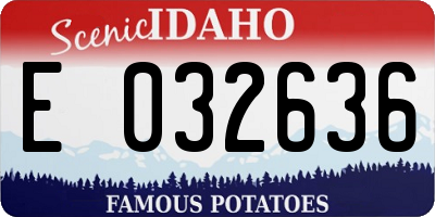 ID license plate E032636