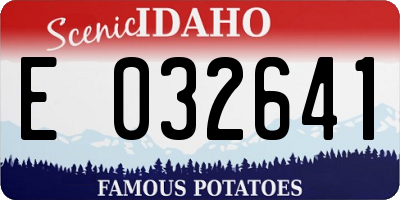 ID license plate E032641