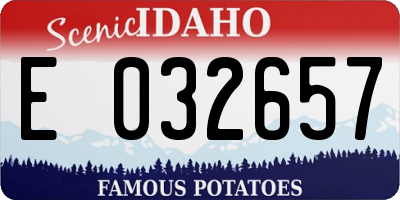 ID license plate E032657
