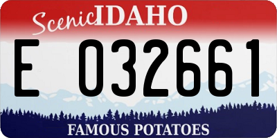 ID license plate E032661
