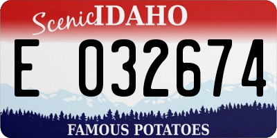 ID license plate E032674