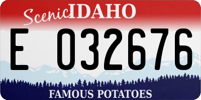 ID license plate E032676