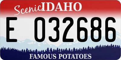 ID license plate E032686