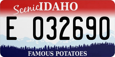 ID license plate E032690