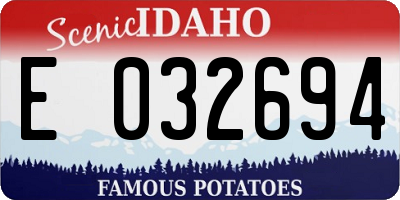 ID license plate E032694