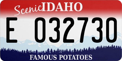 ID license plate E032730