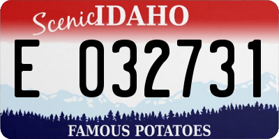 ID license plate E032731