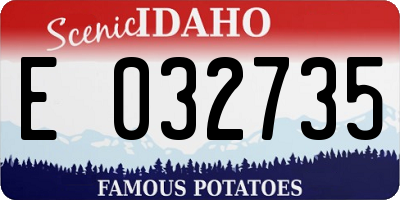 ID license plate E032735