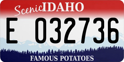 ID license plate E032736