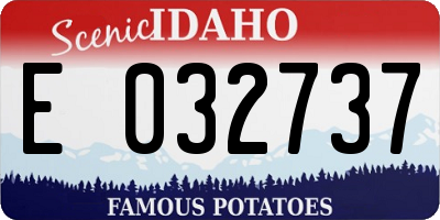 ID license plate E032737