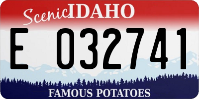 ID license plate E032741