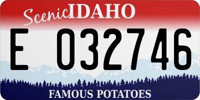 ID license plate E032746