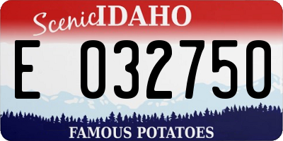 ID license plate E032750