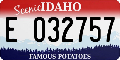 ID license plate E032757