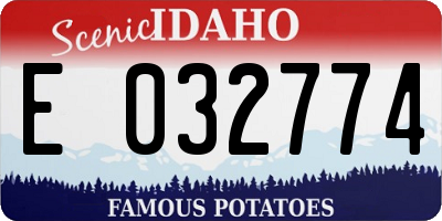 ID license plate E032774