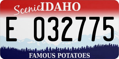 ID license plate E032775