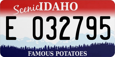 ID license plate E032795