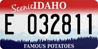 ID license plate E032811