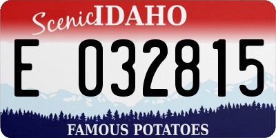 ID license plate E032815
