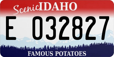 ID license plate E032827