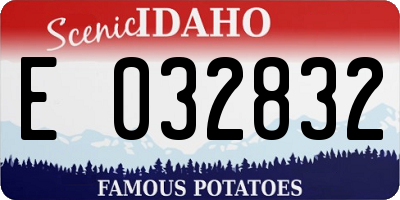 ID license plate E032832