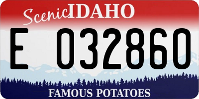 ID license plate E032860
