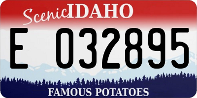 ID license plate E032895