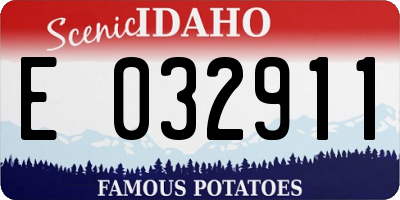 ID license plate E032911