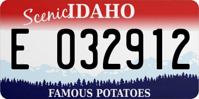 ID license plate E032912