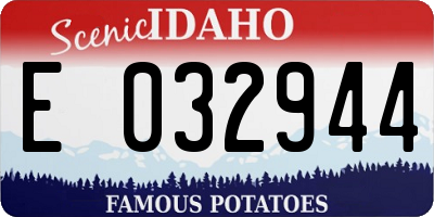 ID license plate E032944