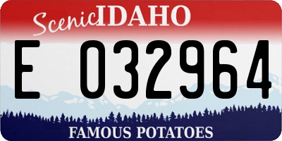 ID license plate E032964