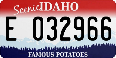 ID license plate E032966