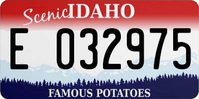 ID license plate E032975