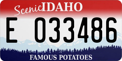 ID license plate E033486